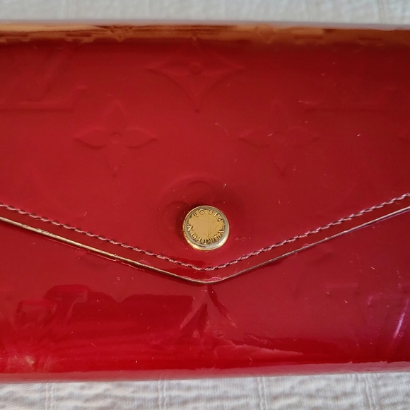 Louis Vuitton sarah wallet magenta vernis leather authentic - Picture 4 of 8